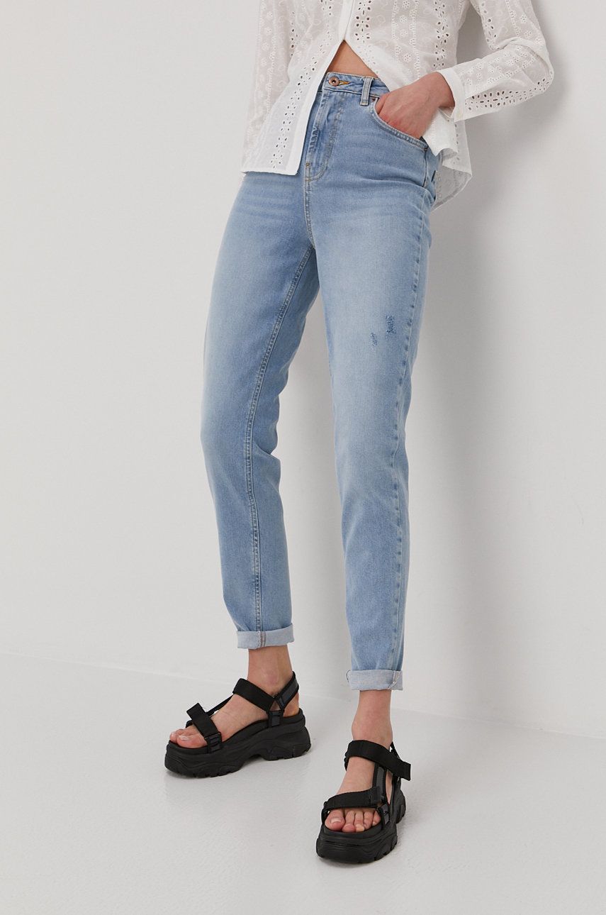 Pieces Jeans femei, high waist answear.ro imagine megaplaza.ro