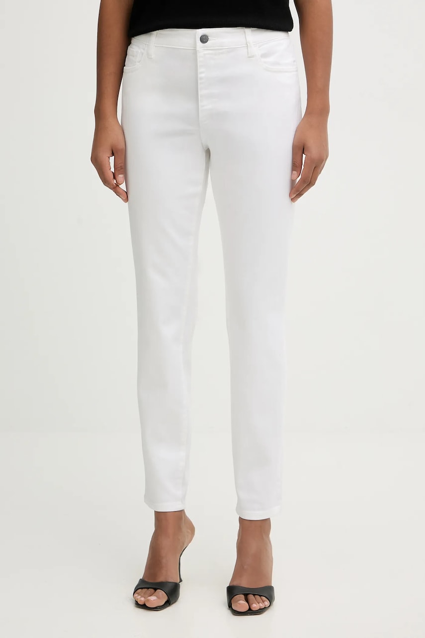 Armani Exchange jeansi femei, culoarea alb