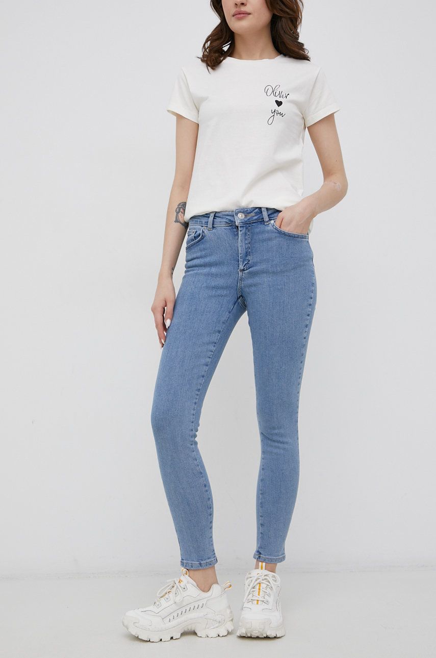 Pieces jeansi femei, medium waist answear.ro