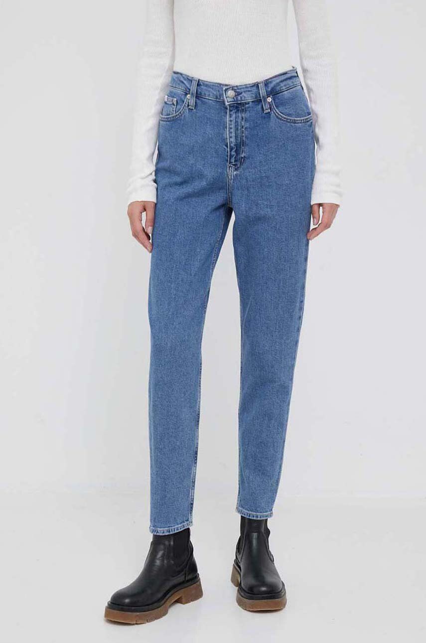 Levně Džíny Calvin Klein Jeans dámské, high waist, J20J221588