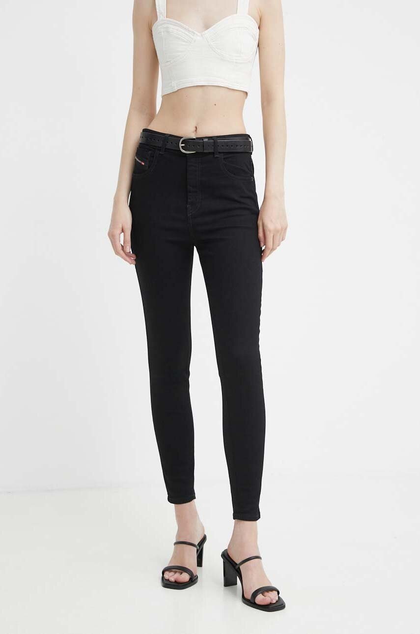 Diesel jeansi 1986 SLANDY-HIGH femei, culoarea negru, A03597.069EF