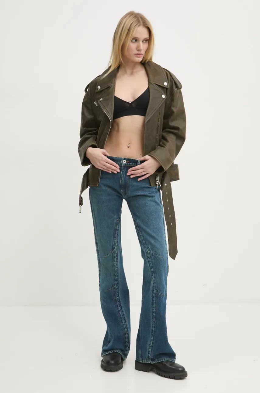 Джинсы Y/Project EVERGREEN HOOK AND EYE SLIM JEANS женские высокая посадка 107PA002 Джинсы Y/Project EVERGREEN HOOK AND EYE SLIM JEANS женские высокая посадка 107PA002