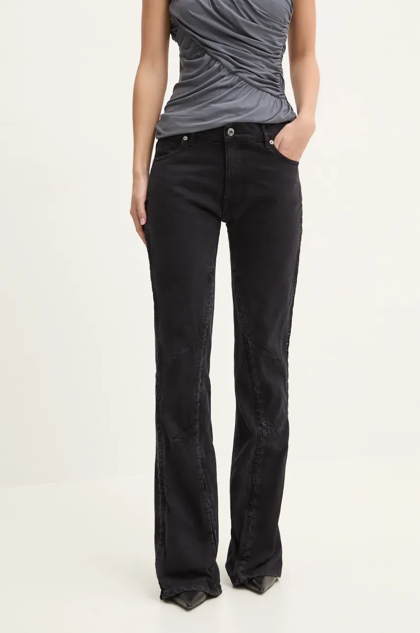 Джинсы Y/Project EVERGREEN HOOK AND EYE SLIM JEANS женские высокая посадка 107PA002 Джинсы Y/Project EVERGREEN HOOK AND EYE SLIM JEANS женские высокая посадка 107PA002