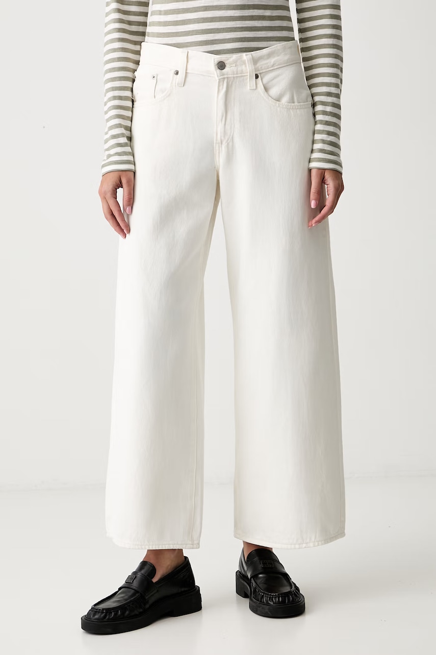 Levi's jeansy wide leg damskie MIDDY WIDE LEG