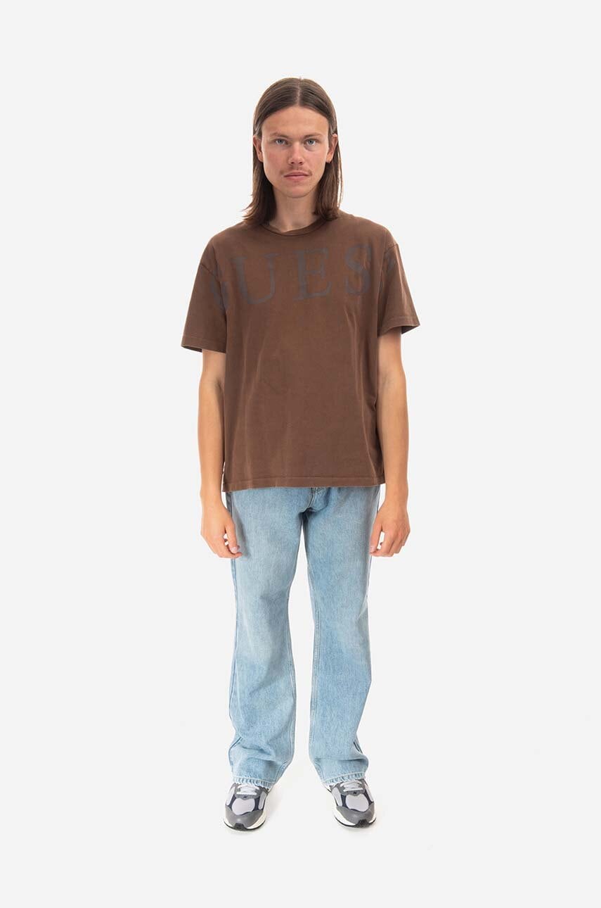 Bavlněné džíny Guess Originals Indigo Flare