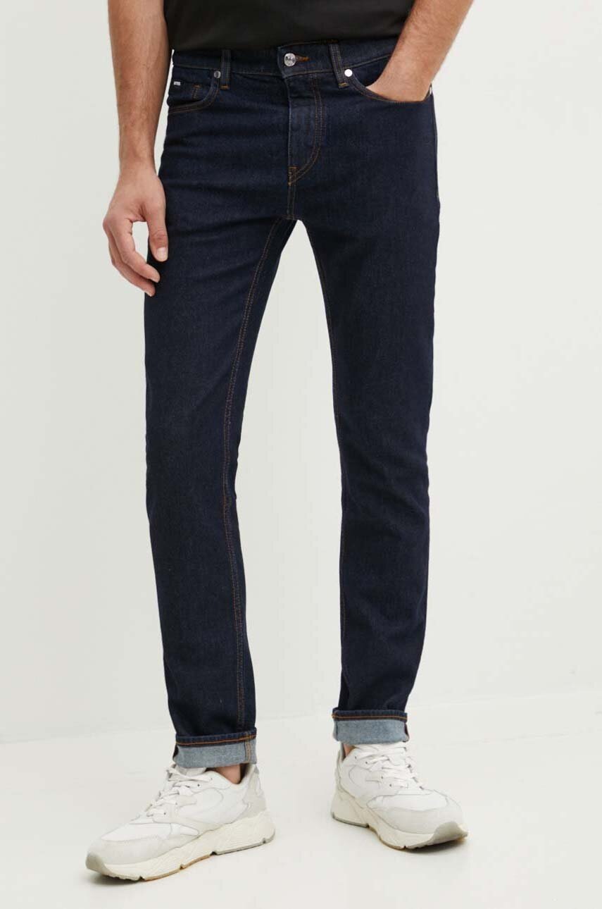 BOSS jeansi barbati, culoarea albastru marin, 50520828
