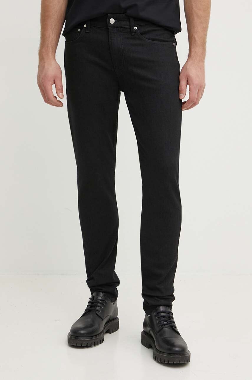 Levně Džíny Calvin Klein Jeans pánské, černá barva, J30J323688