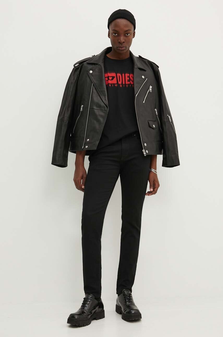 Τζιν παντελόνι Diesel 2019 D-STRUKT χρώμα: μαύρο, A03558.069YP φωτογραφία