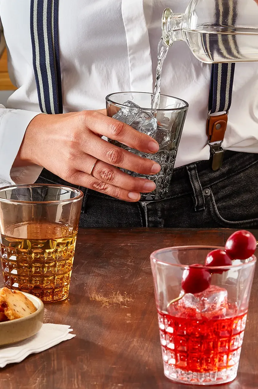 Набор стаканов BonBistro Oxo 250 ml 4 шт цвет серый Набор стаканов BonBistro Oxo 250 ml 4 шт цвет серый