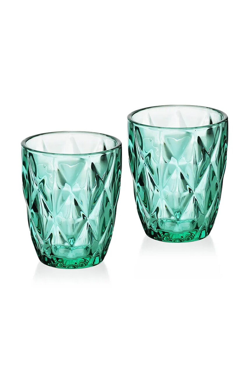 Affek Design un set de pahare Elise 250 ml 2-pack culoarea turcoaz, 0 Affek Design un set de pahare Elise 250 ml 2-pack culoarea turcoaz, 0