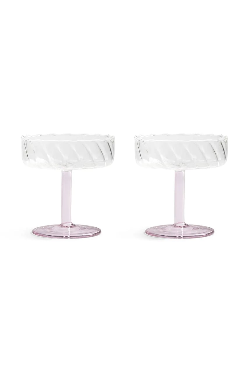 &k amsterdam pahar de șampanie 2-pack culoarea roz