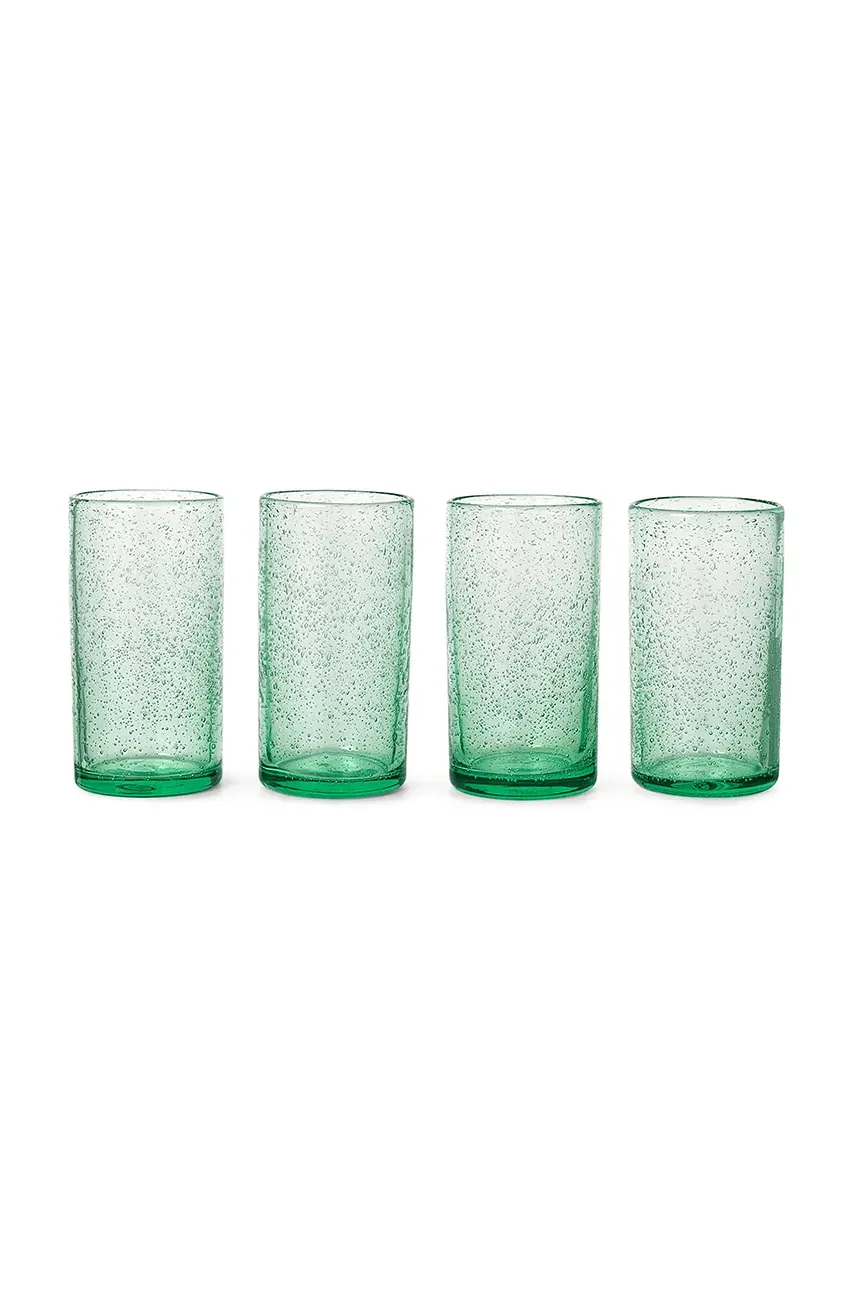 ferm LIVING sticlă Oli Water Glass culoarea verde