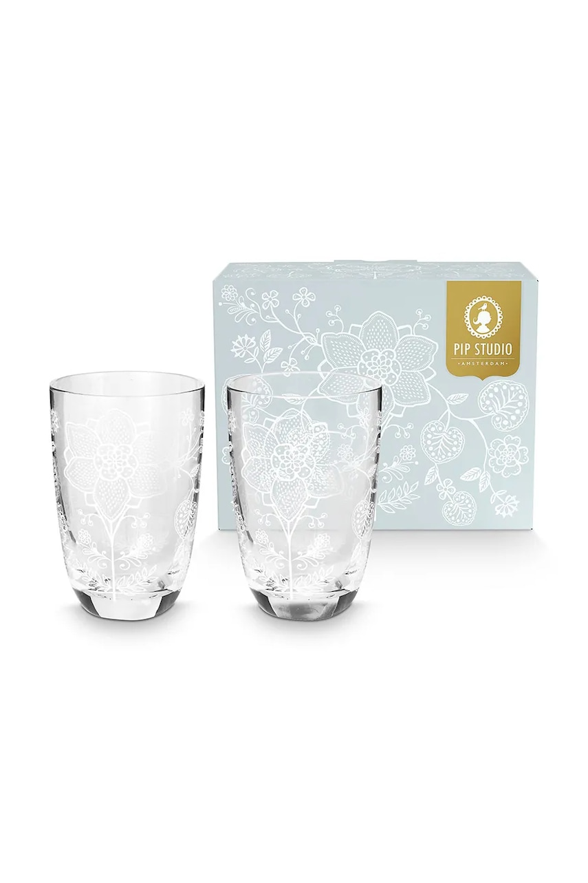 Pip Studio pahar 400 ml 2-pack culoarea transparent