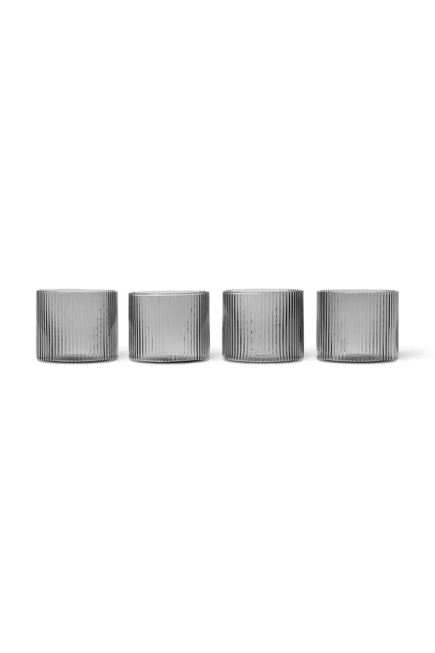 ferm LIVING pahar 4-pack culoarea gri