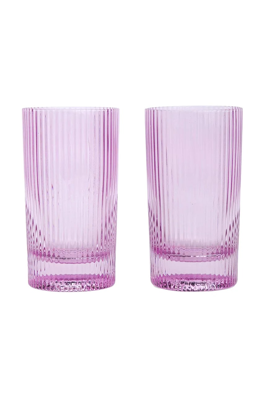 Levně Sada sklenic na nápoje Here's How Stella 355 ml 2-pack růžová barva