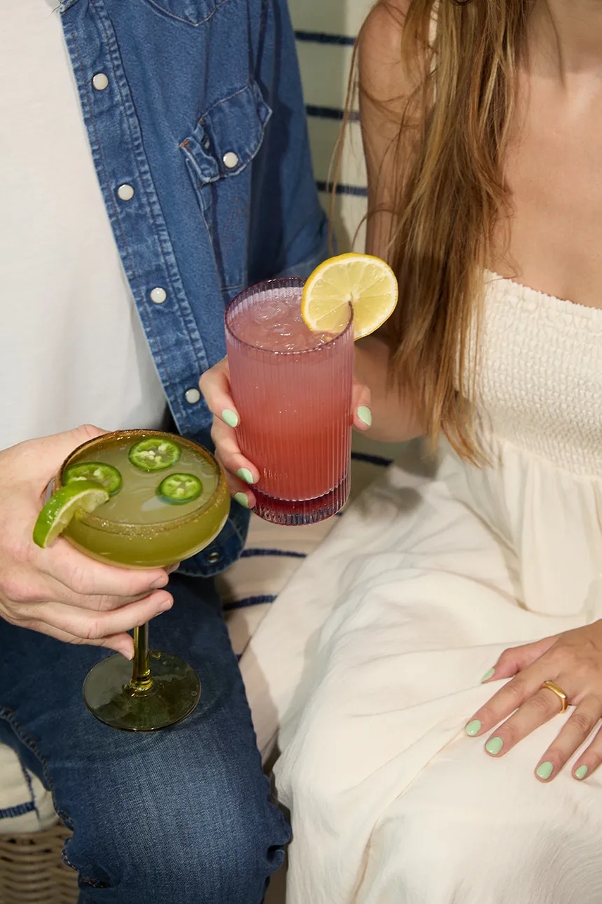 Σετ ποτηριών για ποτά Here's How Stella 355 ml 2-pack χρώμα: ροζ φωτογραφία