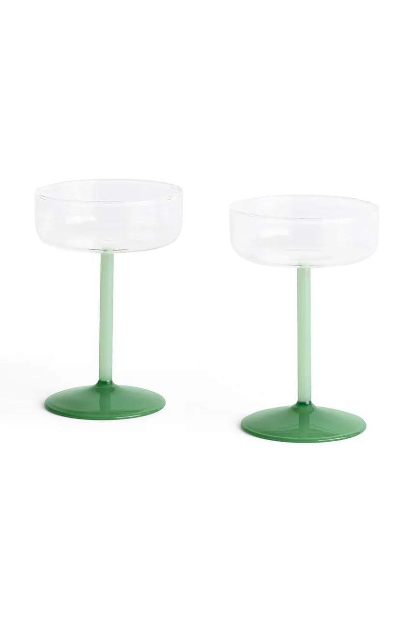 HAY set de pahare de vin Tint Coupe 9 x 12,5 cm 2-pack culoarea verde