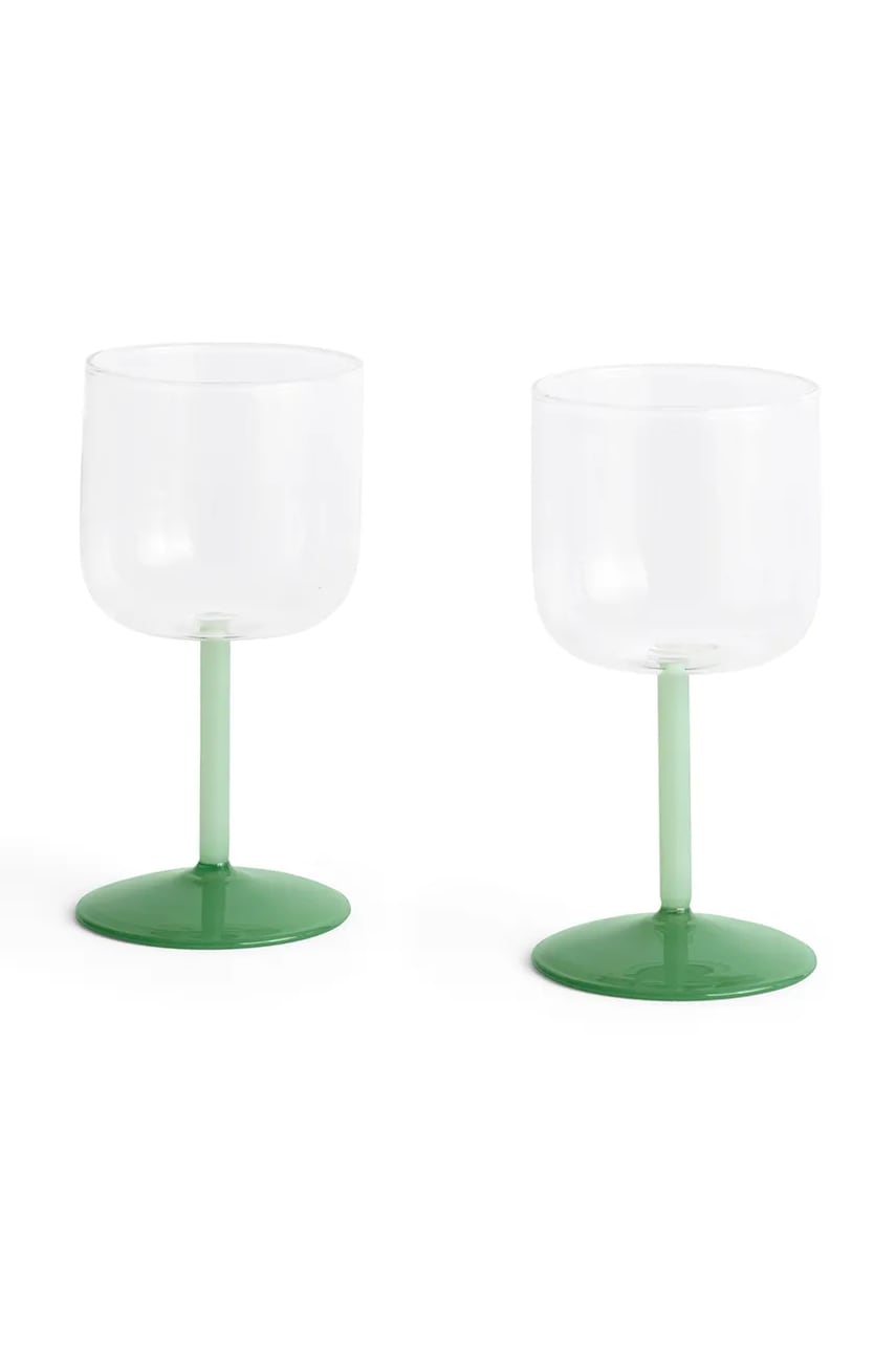 HAY set de pahare de vin 7,5 x 15 cm 2-pack culoarea verde
