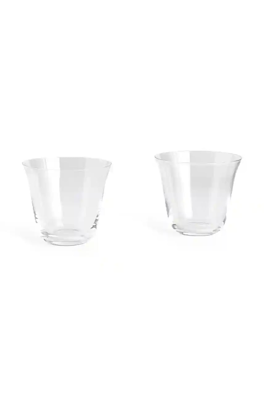 HAY un set de ochelari Curve 9 x 8 cm 2-pack culoarea transparent