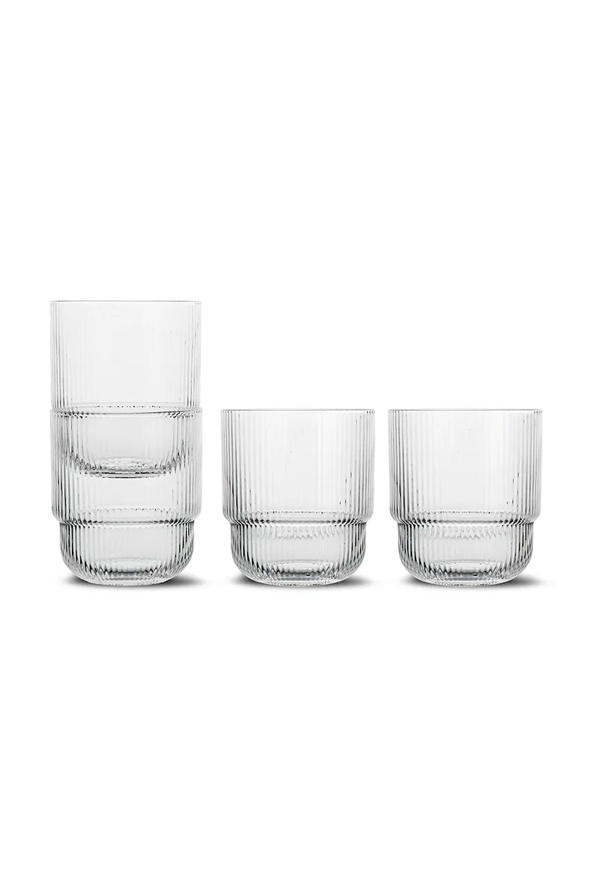 Sagaform un set de ochelari Blanka 400 ml 4-pack culoarea transparent