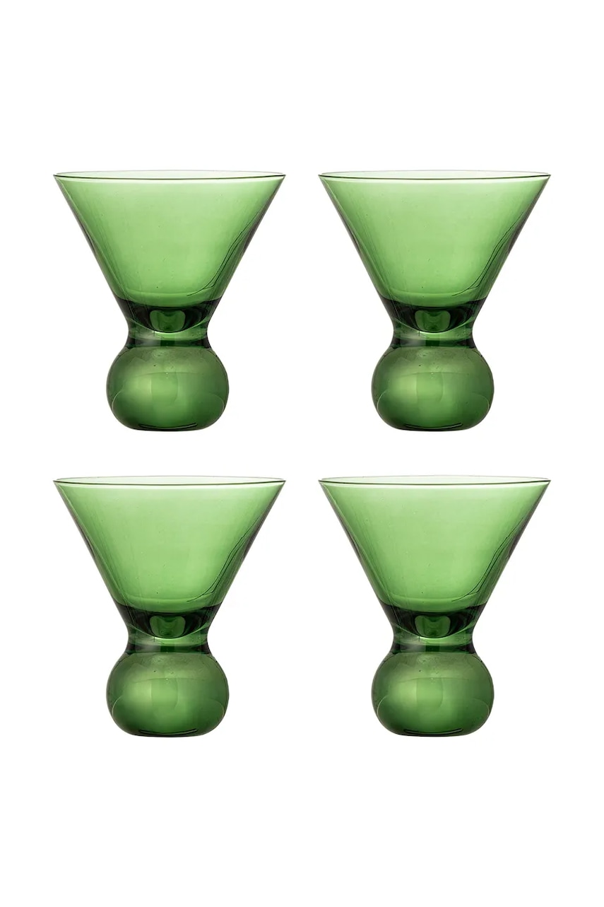 Bloomingville set de pahare cu cactuși Corliss 165 ml 4-pack culoarea transparent