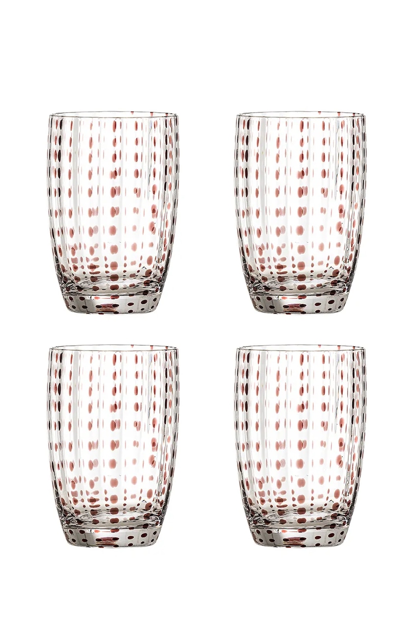 Bloomingville un set de ochelari Brinley 350 ml 4-pack culoarea maro