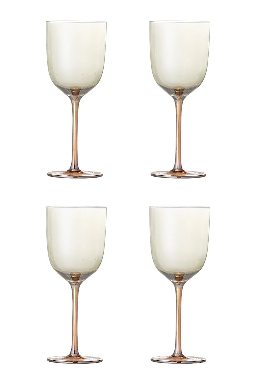 Bloomingville set de pahare de vin Aston 350 ml 4-pack culoarea maro