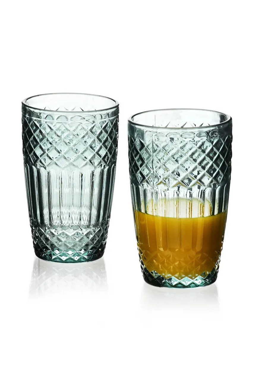 Набор стаканов Affek Design Ella 370 ml 4 шт цвет бирюзовый