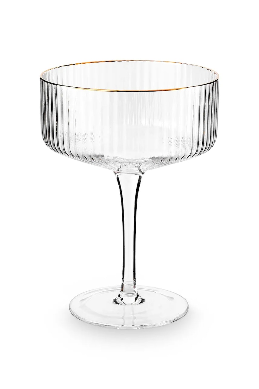 vtwonen pahar de șampanie Gold Rim 300 ml culoarea transparent vtwonen pahar de șampanie Gold Rim 300 ml culoarea transparent