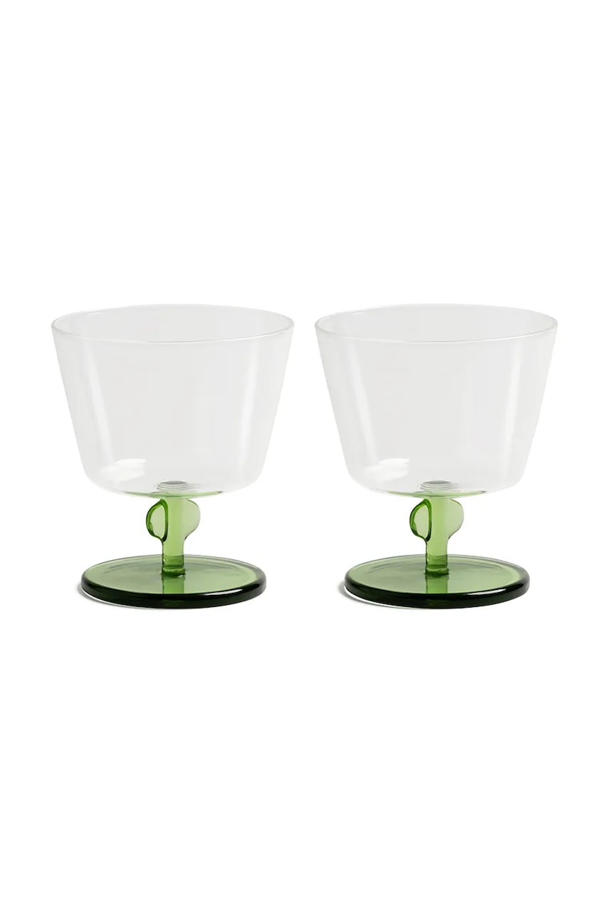 &k amsterdam set de pahare de vin petal 200 ml 2-pack culoarea verde