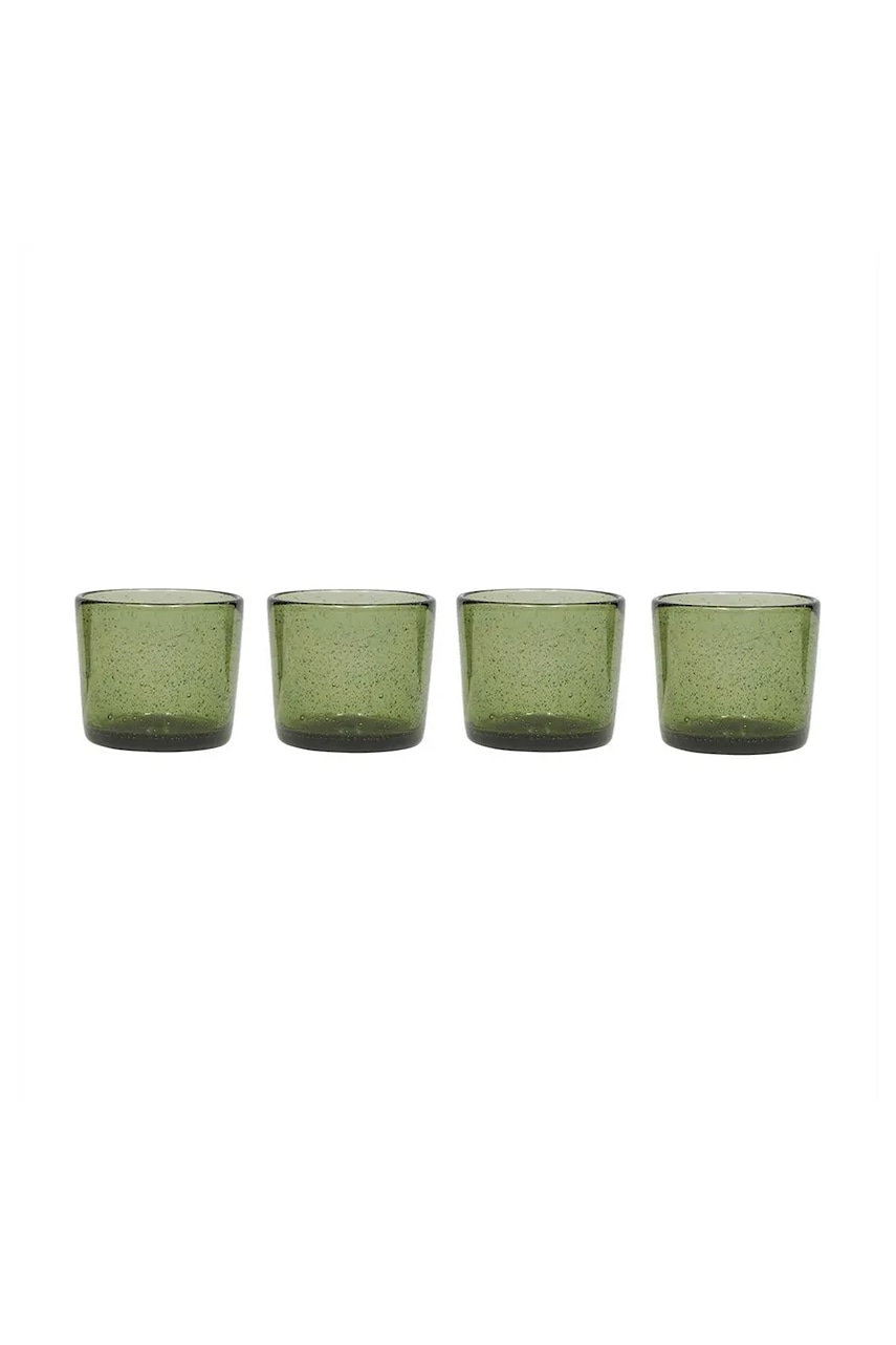 OYOY un set de ochelari Kuki 220 ml 4-pack culoarea verde
