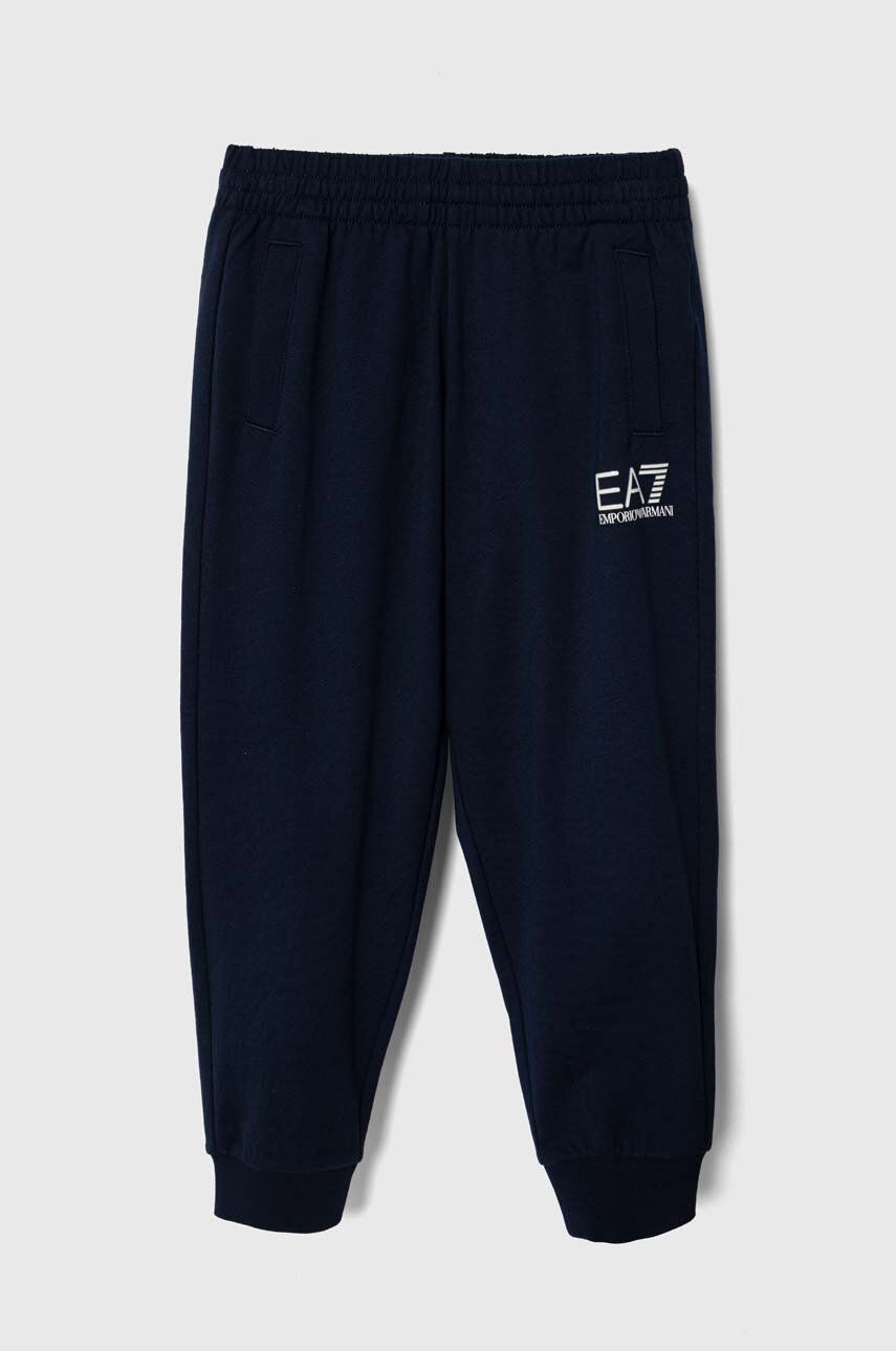 EA7 Emporio Armani pantaloni de trening din bumbac pentru co