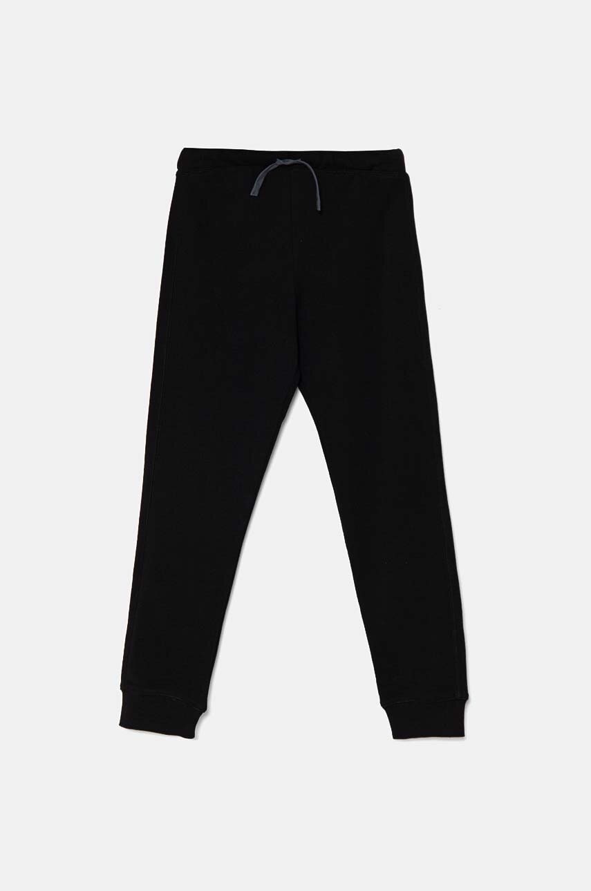 United Colors of Benetton pantaloni de bumbac pentru copii culoarea negru, neted, 3J68CF058