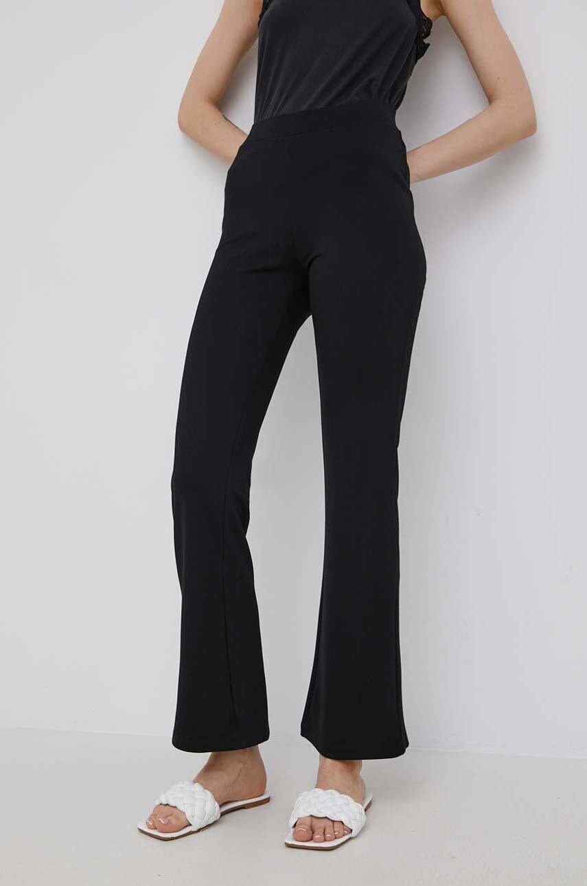 Jdy pantaloni femei, culoarea negru, drept, medium waist