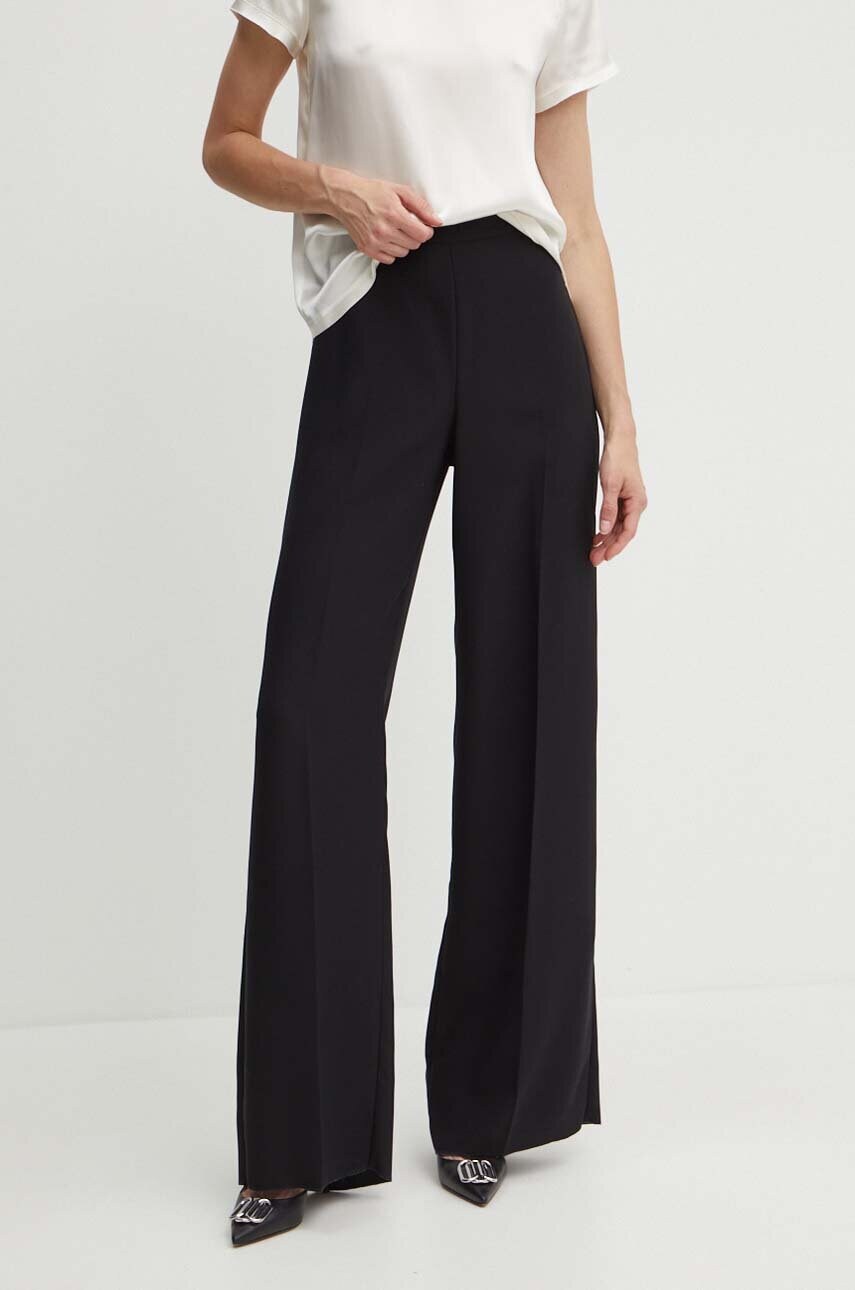 MAX&Co. pantaloni femei, culoarea negru, drept, high waist, 2418131034200 2418130000000