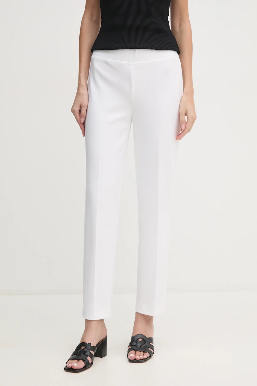 Joseph Ribkoff pantaloni femei, culoarea bej, drept, medium waist, 143105