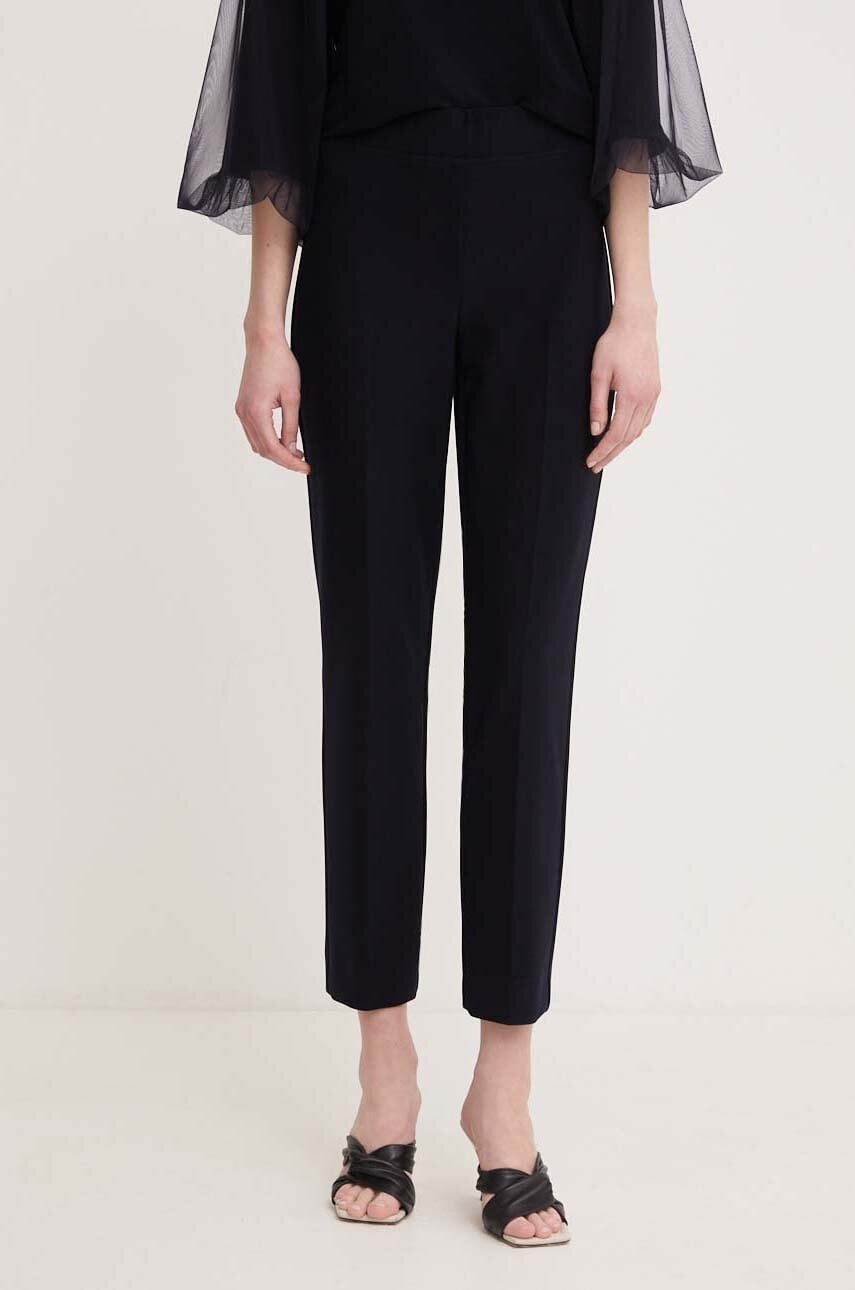 Joseph Ribkoff pantaloni femei, culoarea albastru marin, drept, medium waist, 143105