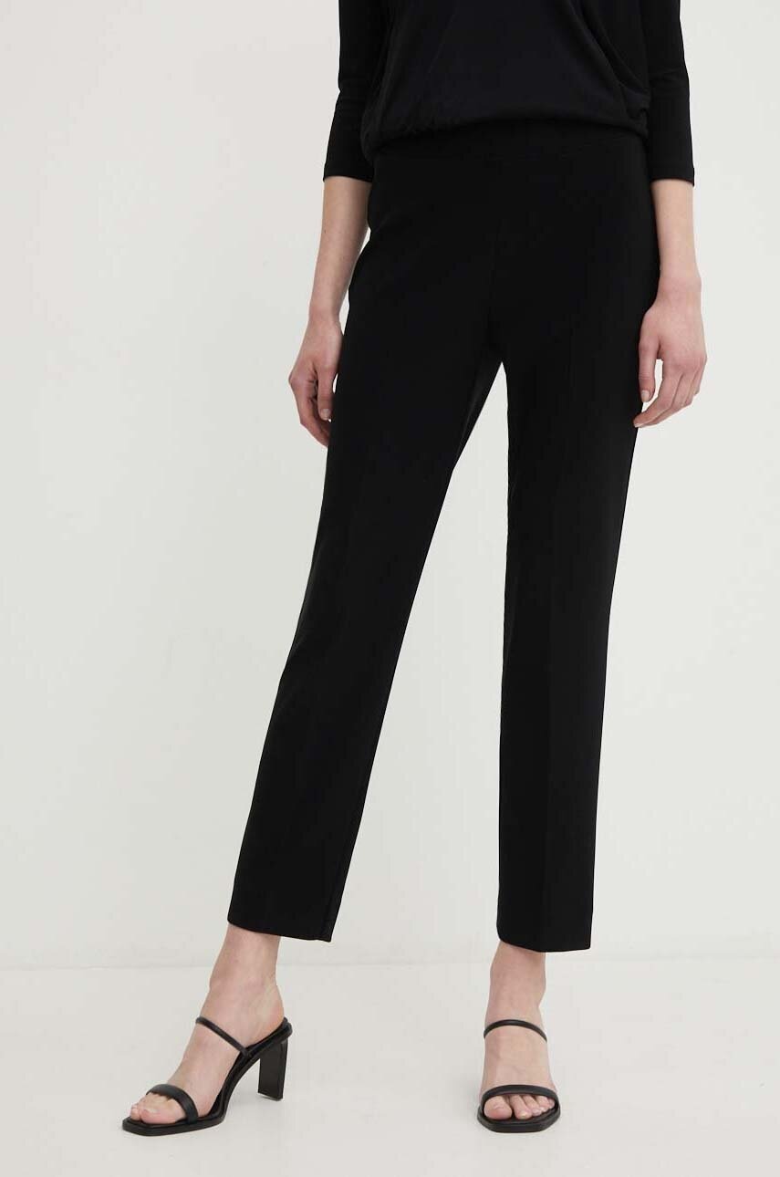 Joseph Ribkoff pantaloni femei, culoarea negru, drept, medium waist, 143105