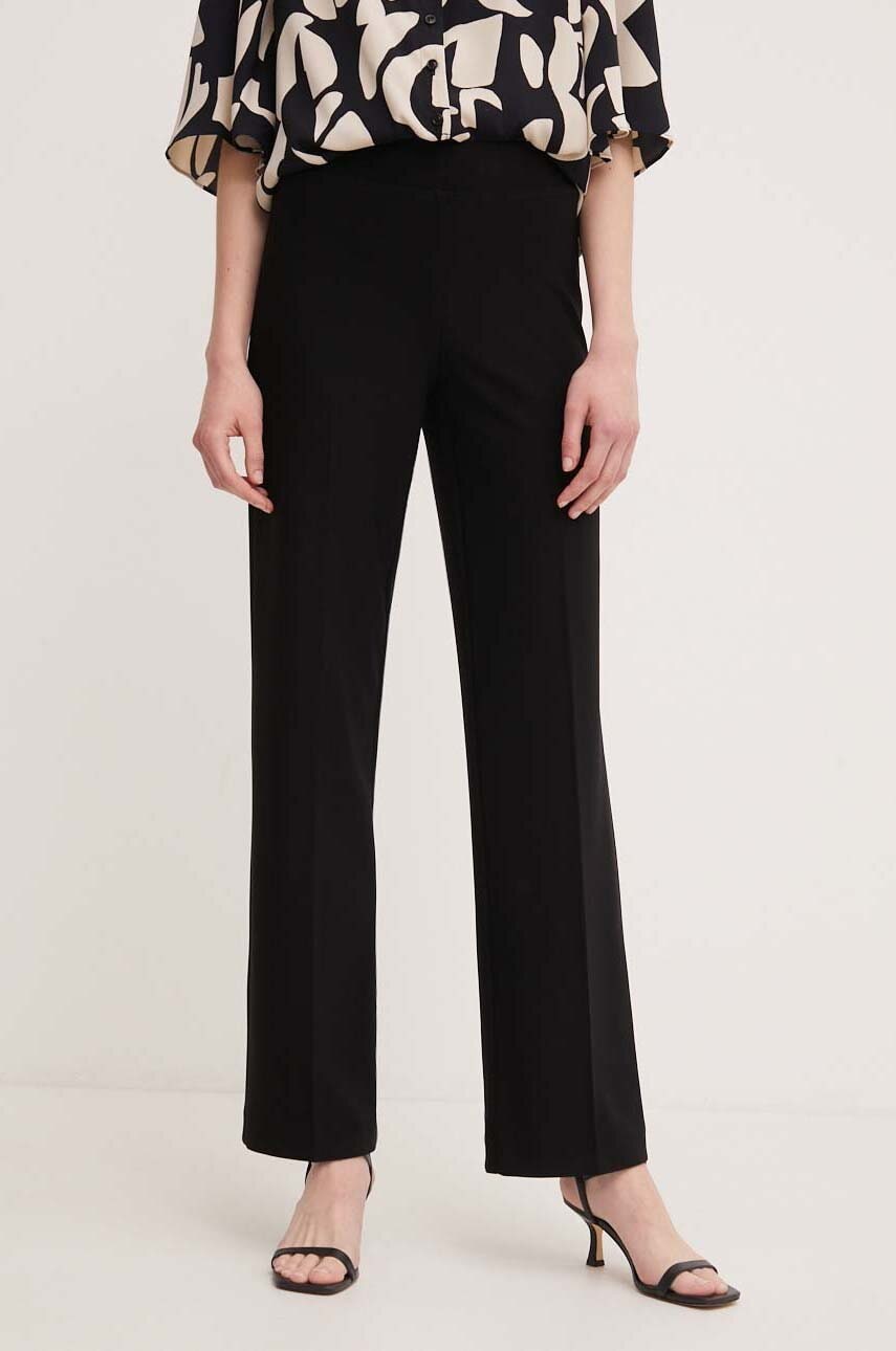 Joseph Ribkoff pantaloni femei, culoarea negru, drept, high waist, 153088