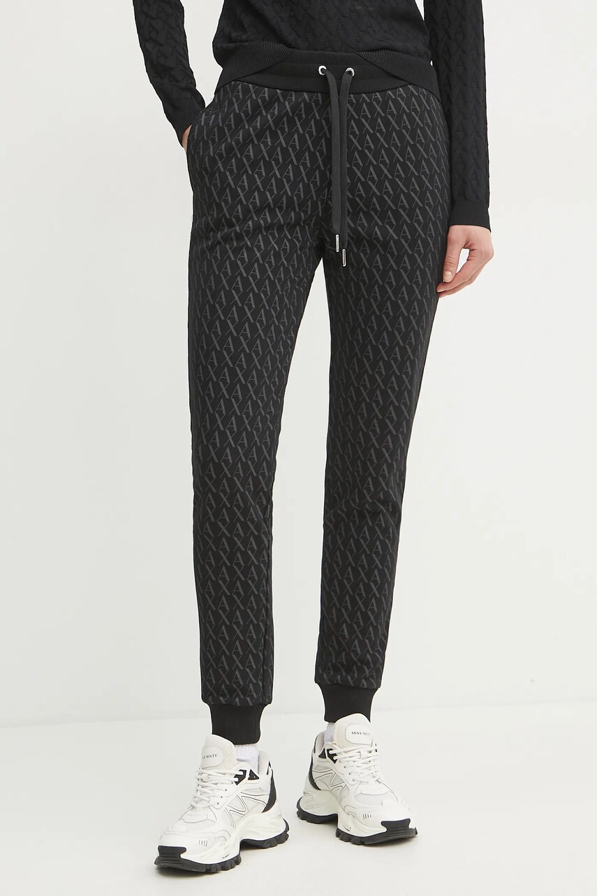 Armani Exchange pantaloni de trening femei, culoarea negru, modelator, 8NYPLG YJE5Z