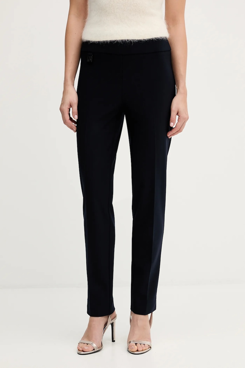 Joseph Ribkoff pantaloni culoarea alb, mulată, high waist, 144092