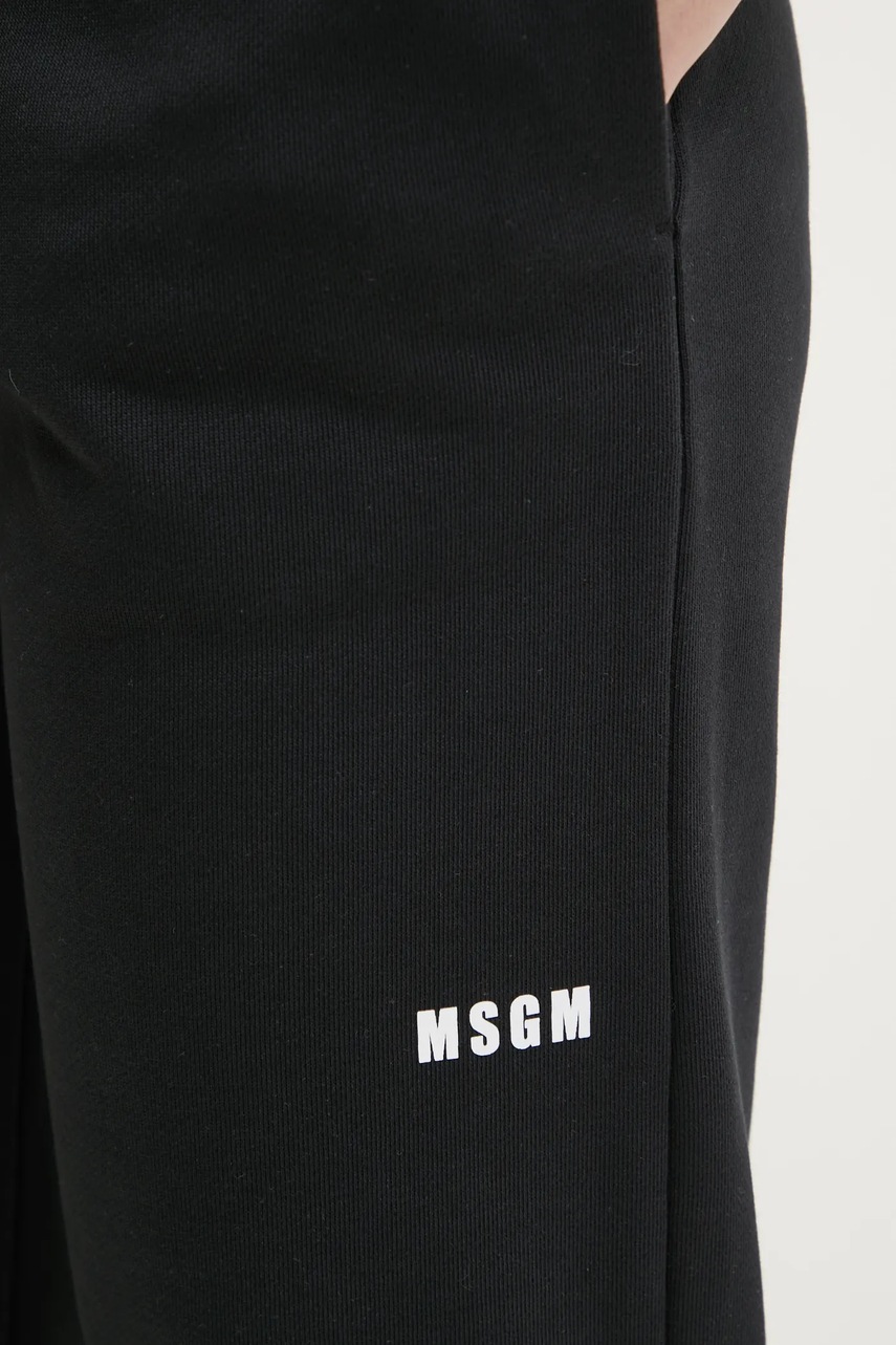 Βαμβακερό παντελόνι MSGM χρώμα: μαύρο, 2000MDP500.300000 φωτογραφία