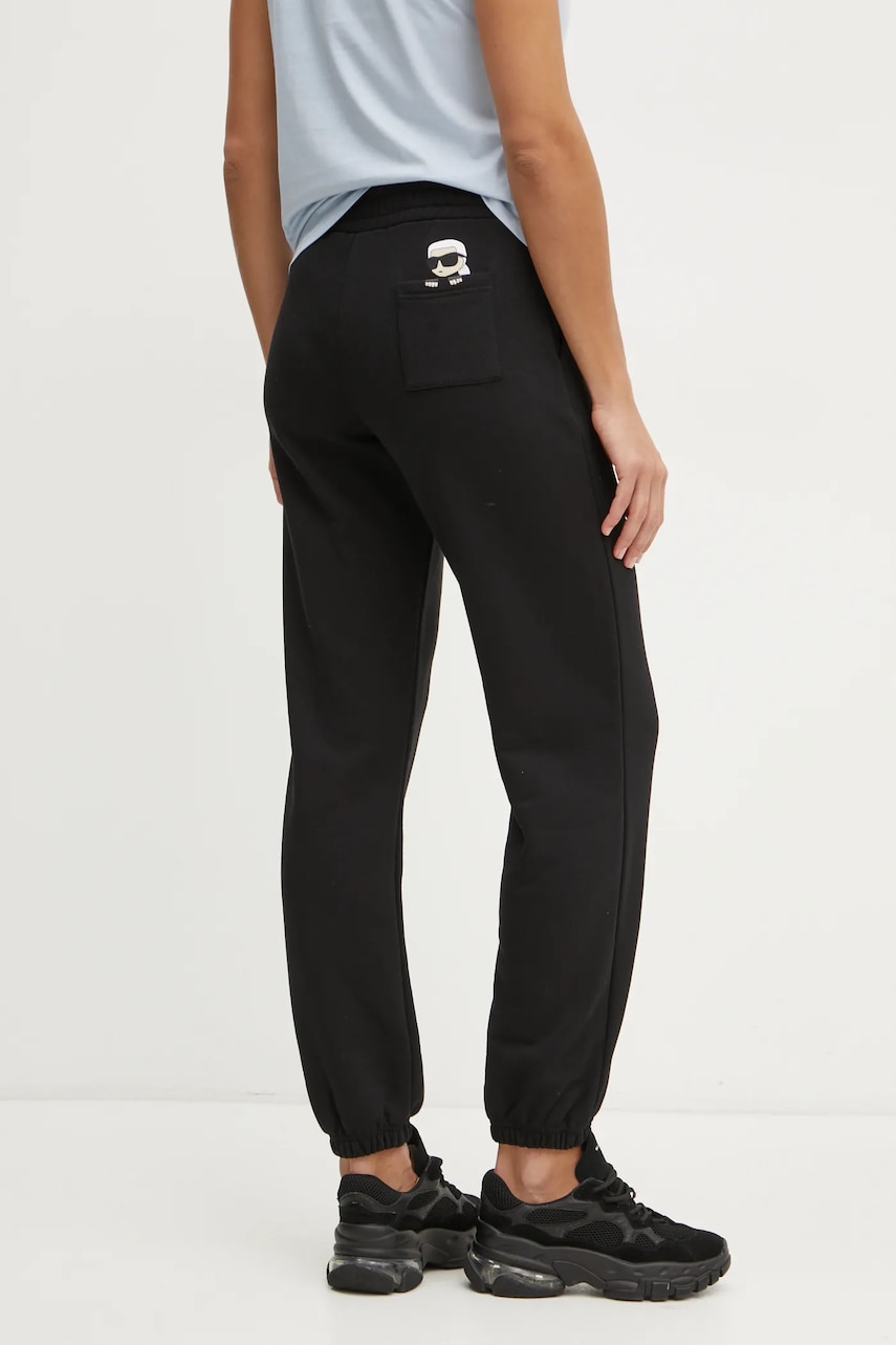 Karl Lagerfeld pantaloni de trening culoarea negru, cu imprimeu, A1W10130