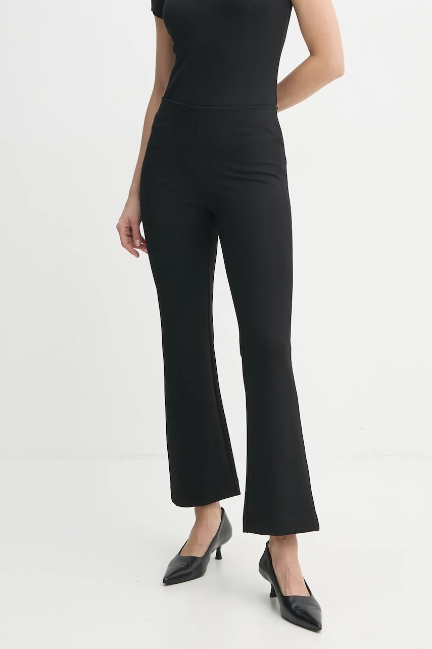 Filippa K pantaloni femei, culoarea negru, evazați, high waist, 29907 Filippa K pantaloni femei, culoarea negru, evazați, high waist, 29907