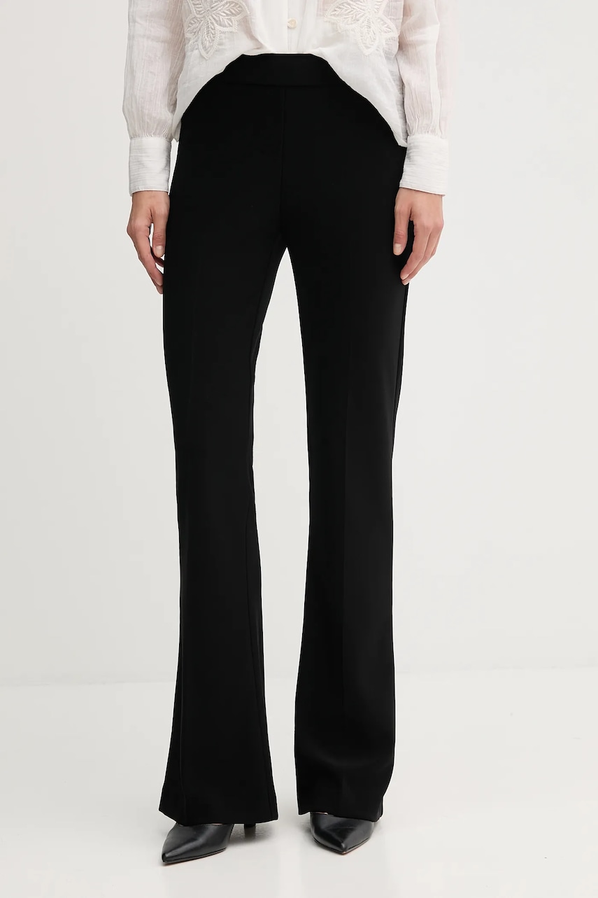Joseph Ribkoff pantaloni culoarea negru, evazați, high waist, 163099
