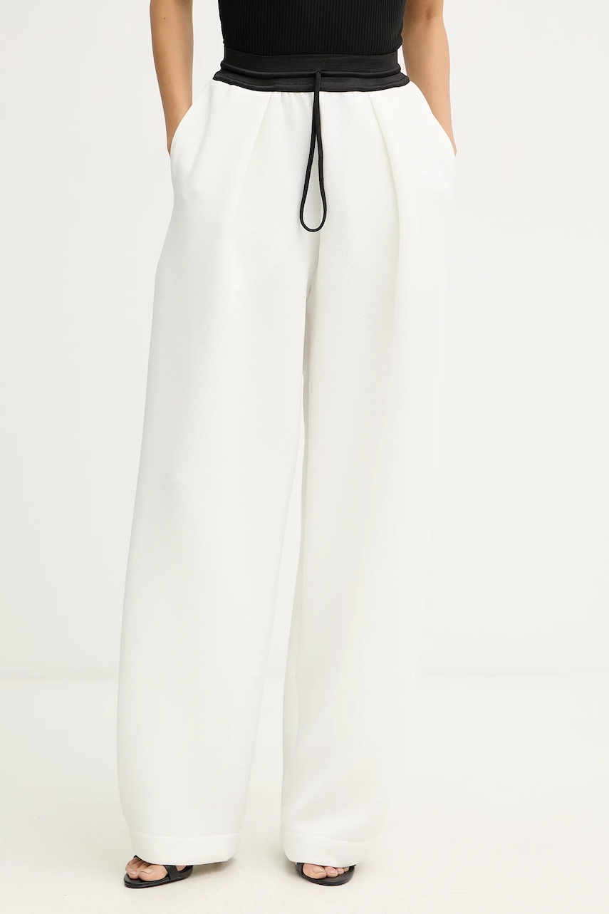 MMC STUDIO pantaloni de trening culoarea alb, uni, VERITE.SWEATPANTS