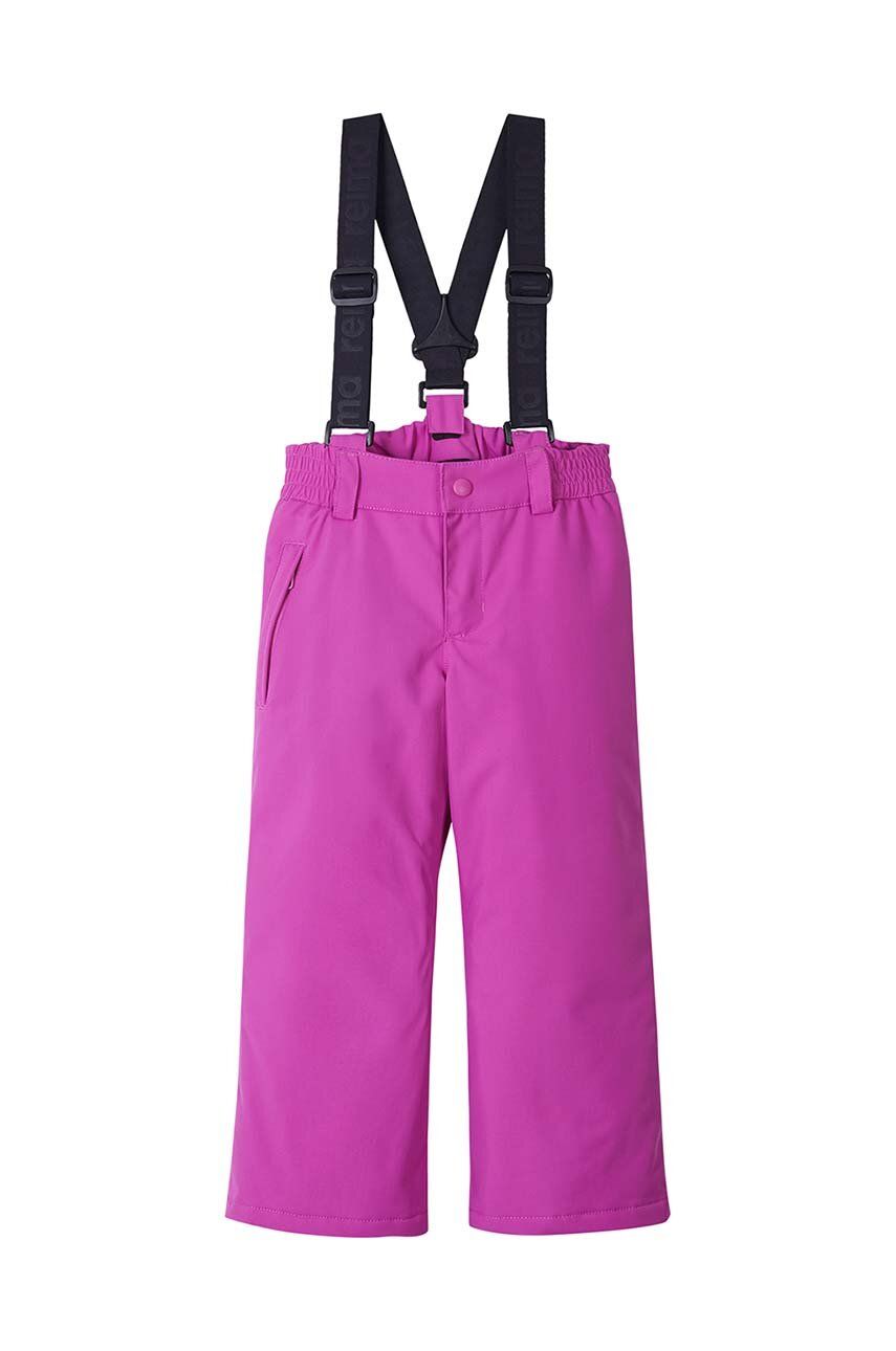 Levně Dětské lyžařské kalhoty Reima Loikka fialová barva