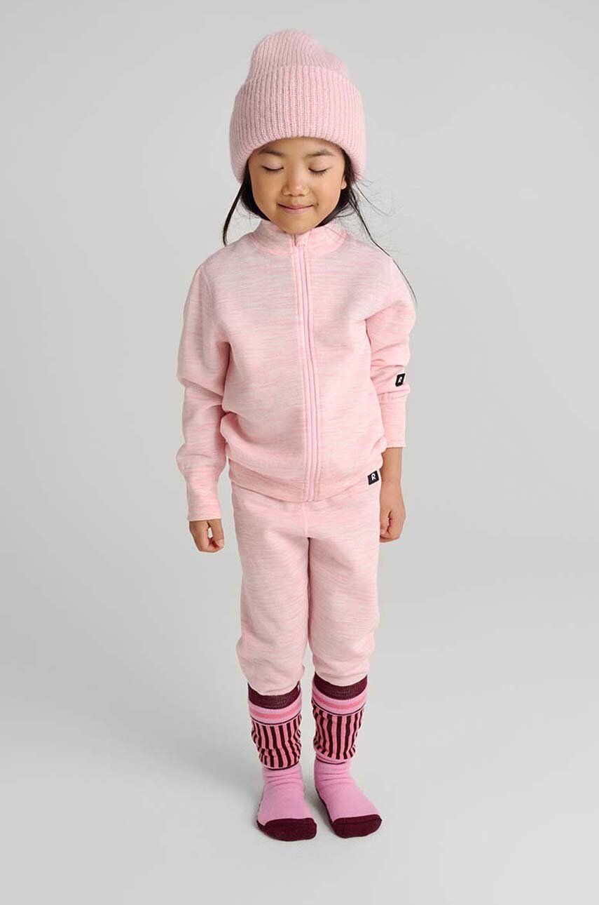 Dětské funkční kalhoty Reima Misam růžová barva - růžová - 80 % Merino vlna