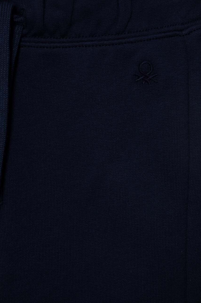 United Colors Of Benetton Pantaloni De Trening Din Bumbac Pentru Copii Culoarea Albastru Marin, Neted