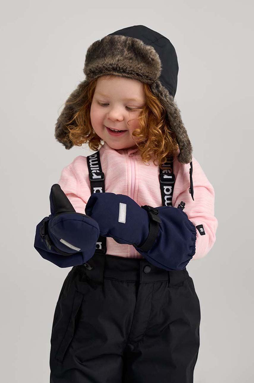 Dětska čepice Reima Ilves černá barva - černá - 50 % Polyester